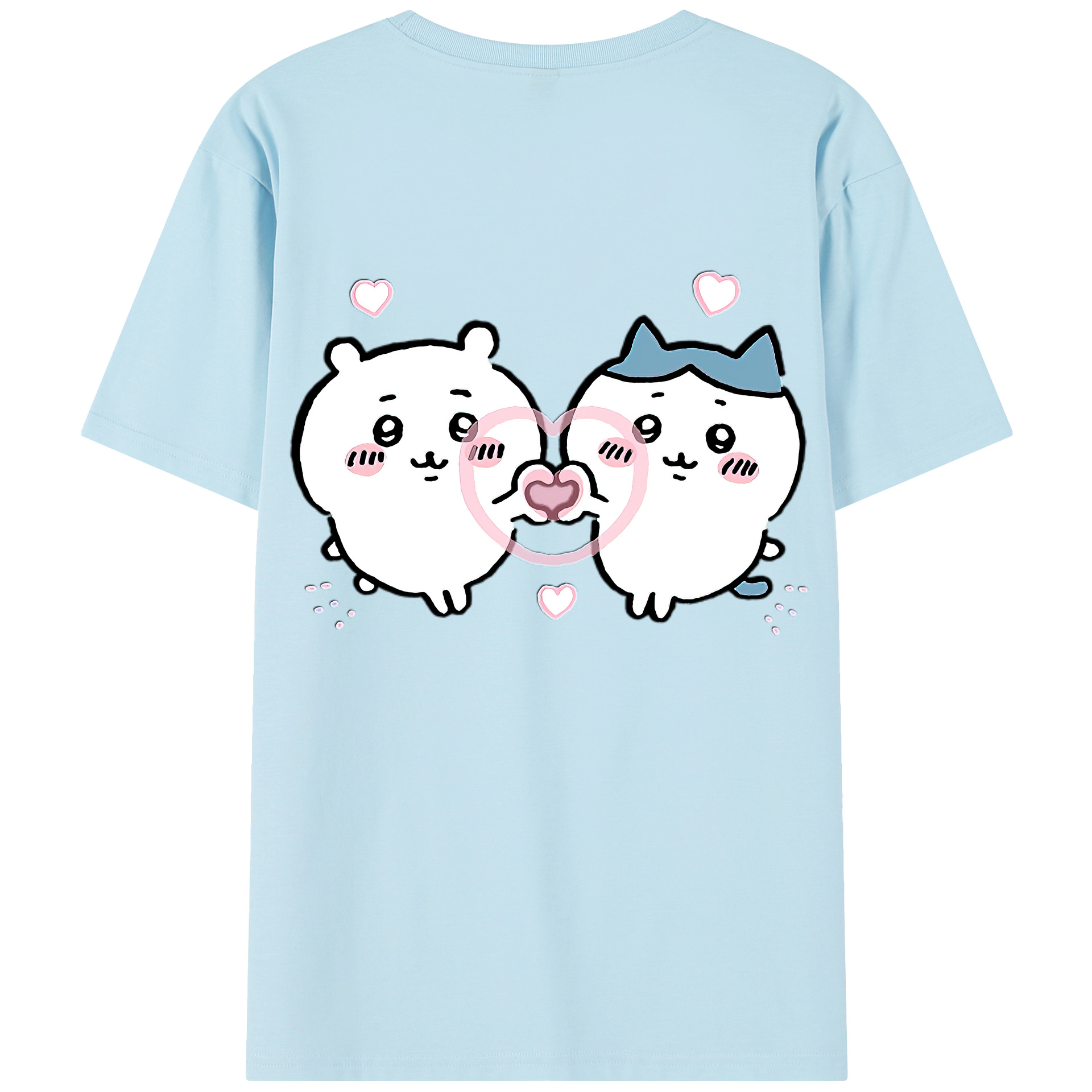 （画像用） ちいかわ ちいかわ Chii-kawa chiikawa 綿100％半袖Tシャツ（背面プリント）